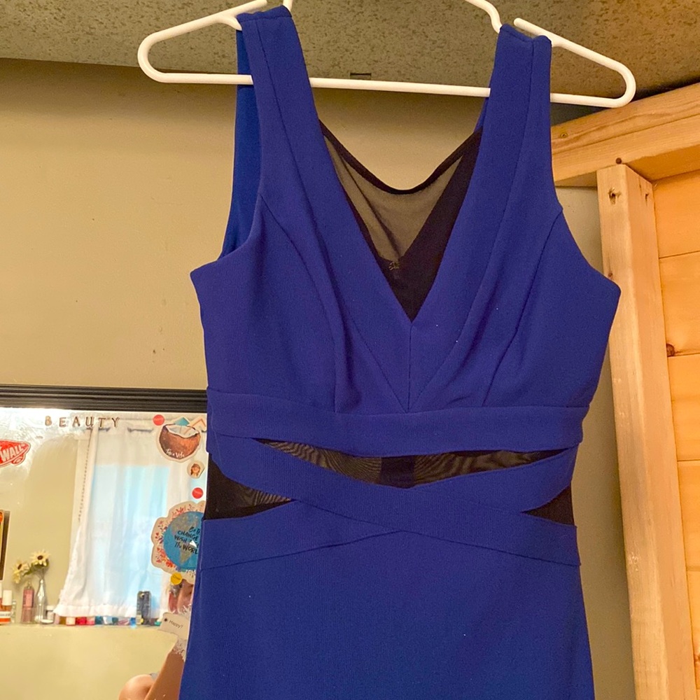 Blue short hoco or event dress